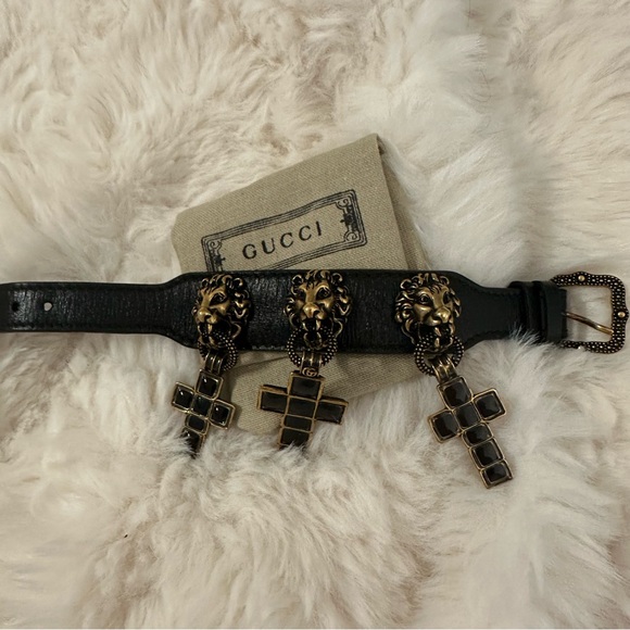 Gucci Lion Head Cross Bracelet - Picture 3 of 6